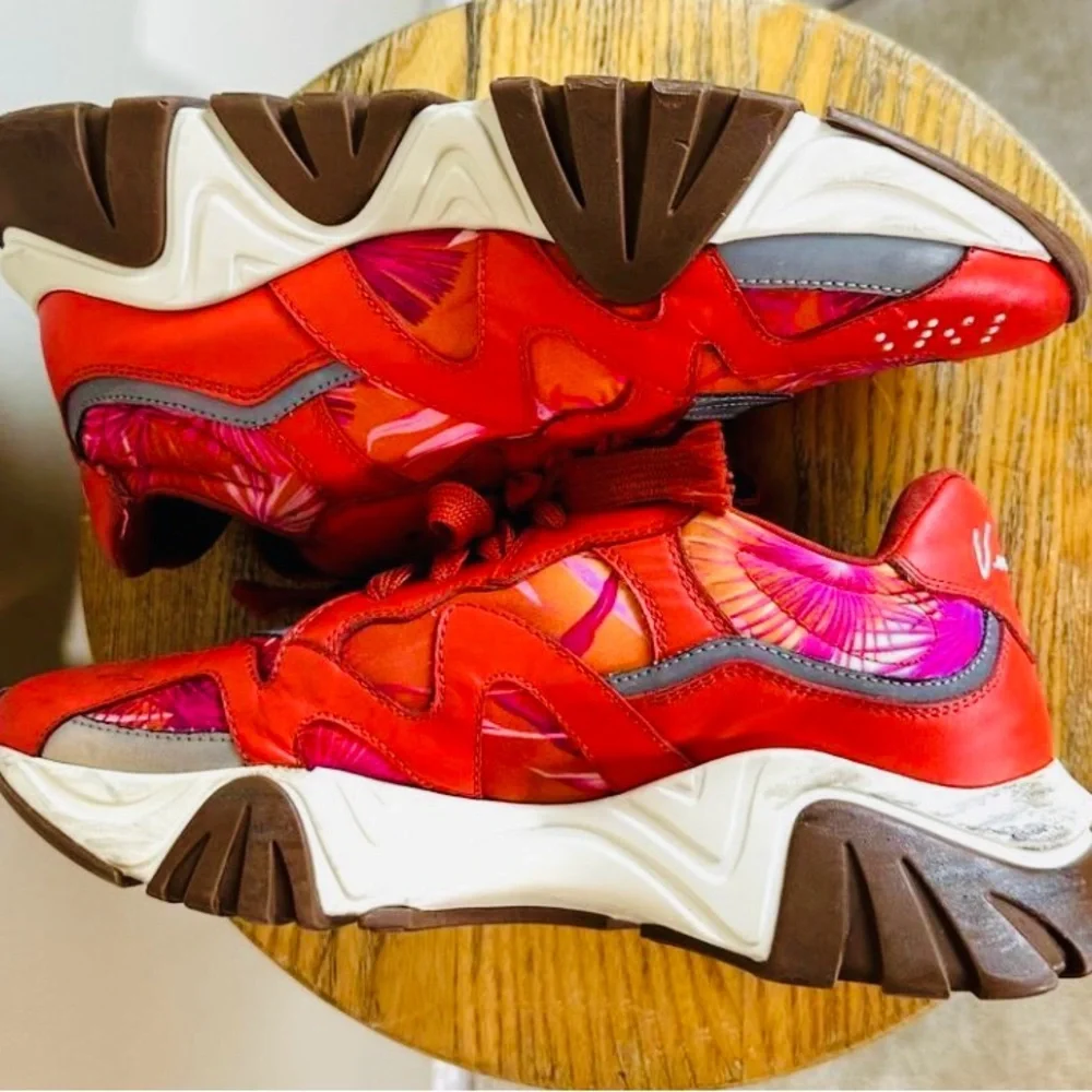 Versace Red and Pink Sneakers - Picture 7 of 8
